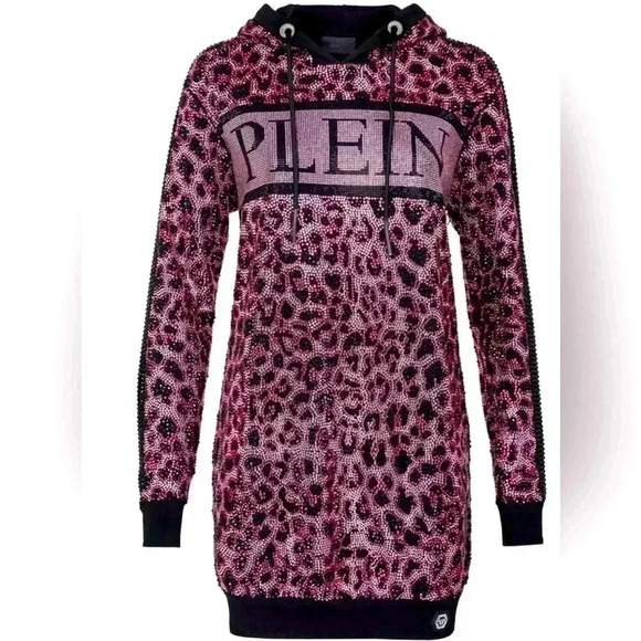 BNWT LIMITED EDITION FULL Crystal Jersey hoodie Dress - Picture 6 of 17